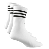 Adidas 3 Stripes Cushioned Sportwear Cree Socks 3 Pair Pack - White/Black