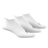 Adidas Thin and Light No-Show Socks 3 Pairs - White/Black