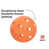 Onix Fuse Indoor 6 Pack Pickleballs - Orange