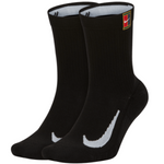 Nike Court Multiplier Max Cushioned Tennis Crew Socks 2 Pairs - Black