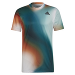 Adidas Mtbr Tee Tennis T-Shirt - White/Black/Legacy teal