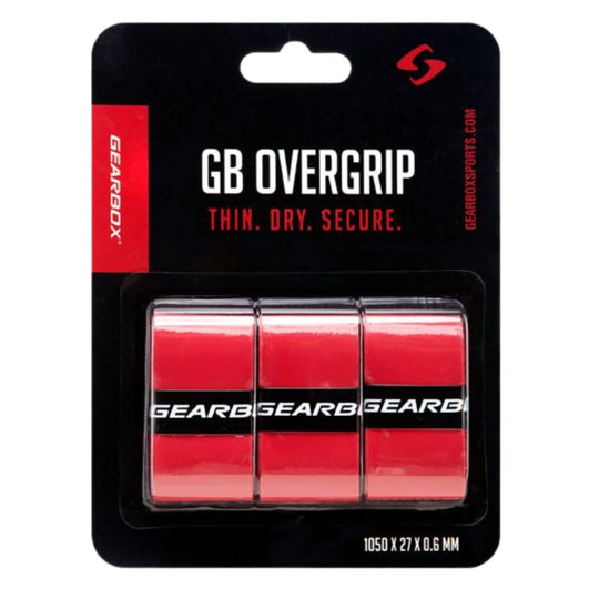 Gearbox Paddle Overgrip 3 pack - Red