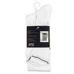 Head 3-Pack Half Cushion Crew Mens Tennis Socks - White