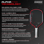 Engage Alpha Pro 16mm Thermoformed Power and Spin Pickleball Paddle