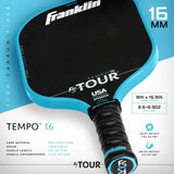 Franklin FS Tour Tempo Pickleball Paddle - Blue