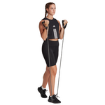 Adidas Train Essentials Train Cotton Cropped 3 Stripes Tank Top - Black/White