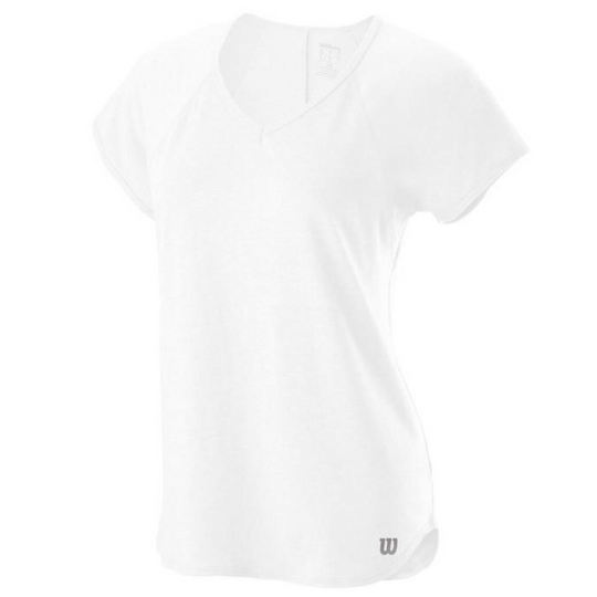 Wilson Womens Training V Neck Tee - White
