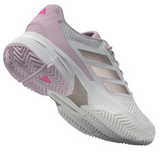 Adidas Courtjam Control 3 Women Tennis Shoes - White/Silver Metallic/Lucid Pink