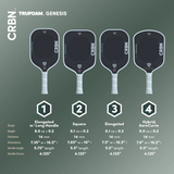 CRBN³ TruFoam Genesis Elongated Pickleball Paddle