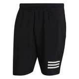 Adidas Club 3 Stripe Shorts - Black/White