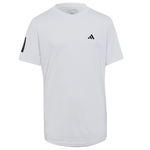 Adidas Club Tennis 3-Stripes Tennis T-Shirt - White/Black