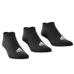 Adidas Thin and Light No-Show Socks 3 Pairs - Black/White