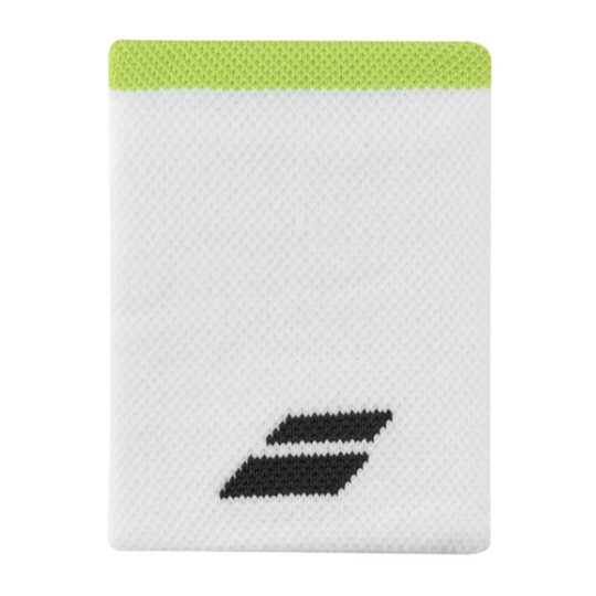 Babolat Logo Jumbo Wristband - White/Aero
