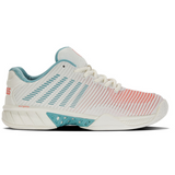 K Swiss Hyper Court Express 2 Women Tennis Shoes - Blanc De Blanc/Nile Blue/Desert Flower