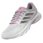 Adidas Courtjam Control 3 Women Tennis Shoes - White/Silver Metallic/Lucid Pink