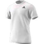 Adidas Melbourne Tee - White/Black/Legend Burgundy