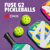 Onix Fuse G2 Outdoor Pickleballs 6 Pack - Yellow
