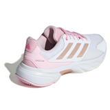 Adidas Courtjam Control 3 Women Tennis Shoes - White/Silver Metallic/Lucid Pink