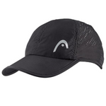 Head Pro Player Tennis Cap - Black with Silver Logo