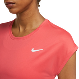 Nike Womens Court DriFit Victory SS Top - Magic Ember/White