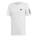 Adidas Club 3 Stripe Tee - White/Black