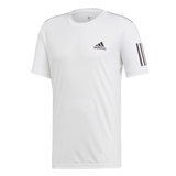 Adidas Club 3 Stripe Tee - White/Black