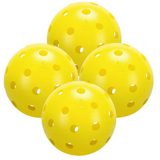JOOLA Heleus Indoor/Outdoor Pickleballs 4 Pack - Yellow