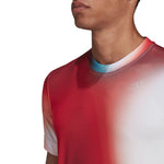 Adidas Melbourne Tee - White/Legend Burgundy/Vivid Red