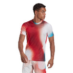 Adidas Melbourne Tee - White/Legend Burgundy/Vivid Red