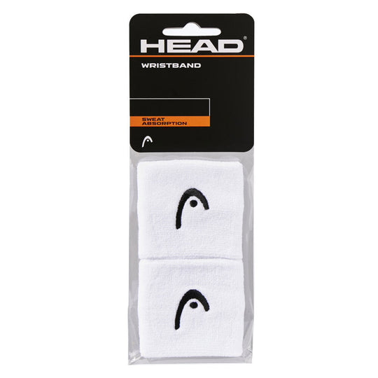 Head 2.5 Inch Wristbands 2 Pack - White/Black