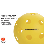 Onix Fuse Indoor Pickleballs 6 Pack - Yellow