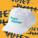 Rallee Quiet Please UltraLight One Size Fits Most Tennis Cap - White/Green
