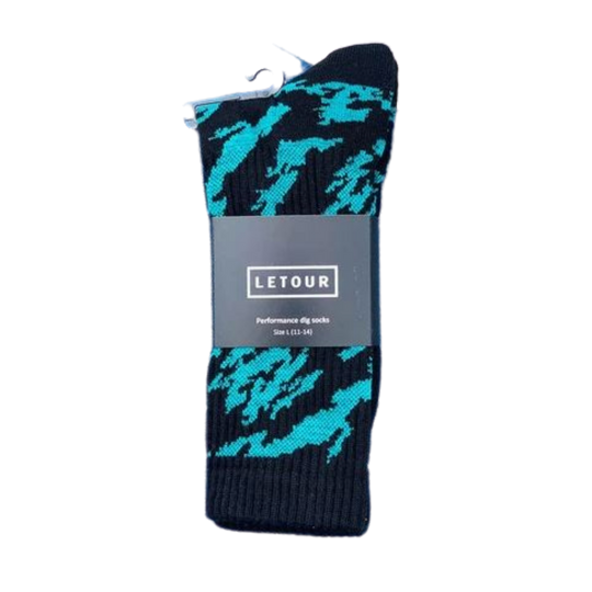 LETOUR Dig 3 Socks - Black/Green
