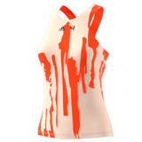Adidas  Ecru Tint/Impact Orange Performance Thebe Magugu Tennis New York Y-Back Tank Top
