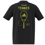 Adidas AEROREADY Tennis Graphic T-Shirt - Black / Lucid Lemon