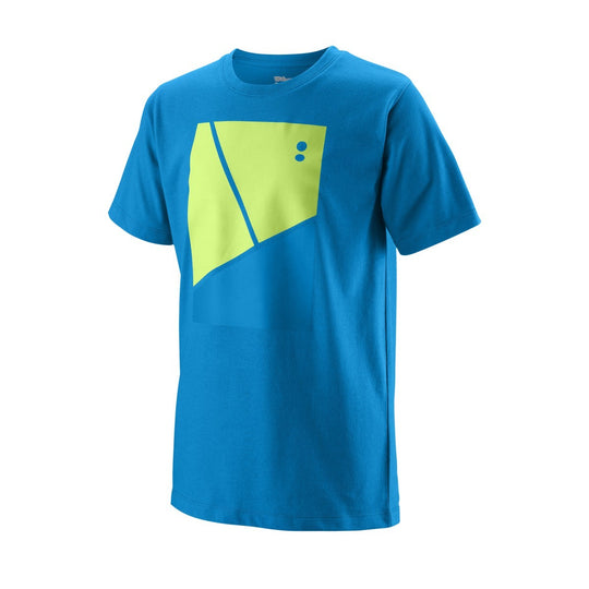 Wilson Boys Tramline Tee brilliant blue/sharp green