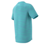 Adidas Sportwear Training Tennis Boys Shirt - Preloved Blue/Easy Green