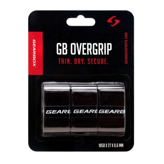 Gearbox Paddle Overgrip 3 pack - Black