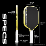 JOOLA Scorpeus Pro V Anna Bright 16mm Pickleball Paddle - Yellow