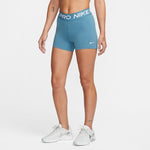 Nike Pro Women 3" Shorts - Noise Aqua/White