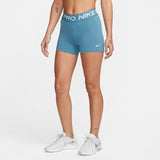 Nike Pro Women 3" Shorts - Noise Aqua/White