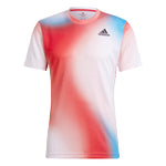 Adidas Melbourne Tee - White/Legend Burgundy/Vivid Red