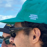 Rallee x NPL 'Healthy Competition' Soft Peak Pickleball Cap OSFM - Baggy Green with White Embroidery