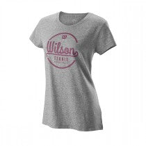 Wilson Lineage Tech Tee - Heather Grey/Plum
