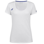 Babolat Play Cap Sleeve Girl Top 1000 - White/White