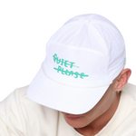 Rallee Quiet Please UltraLight One Size Fits Most Tennis Cap - White/Green