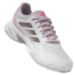 Adidas Courtjam Control 3 Women Tennis Shoes - White/Silver Metallic/Lucid Pink