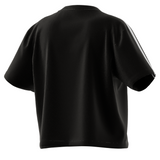 Adidas Women 3S CR Women Tennis Top - Black/White