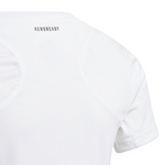 Adidas Girls Club Tee Tennis T-Shirt - White/Grey Two