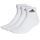 Adidas Thin and Light Ankle Socks 3 Pairs - White / Black